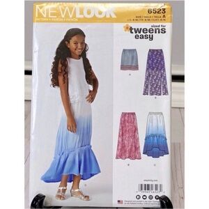 ⭐️5 for $28⭐️ New Look 6523 Tweens Sewing Pattern UNCUT